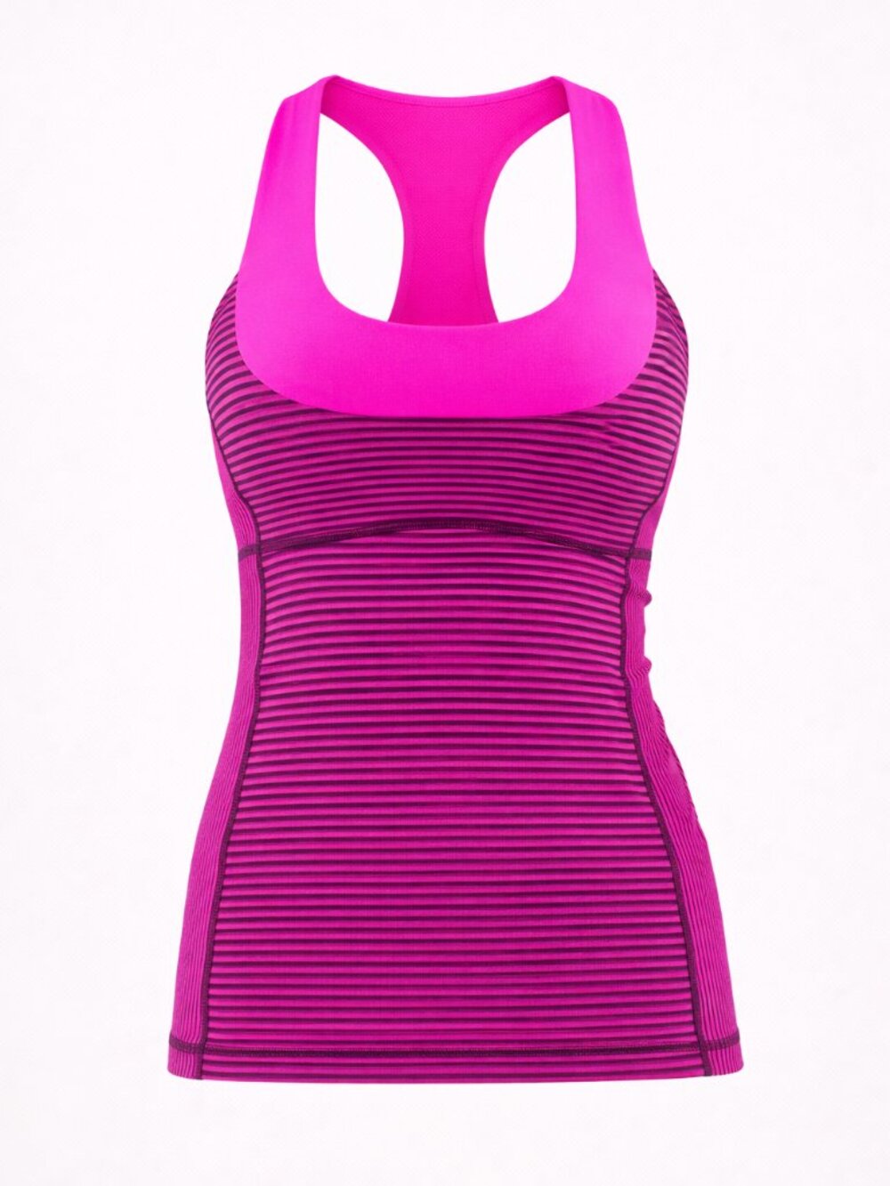 🍋 2/30 Lululemon Scoop Neck Tank Hyper Stripe Raspberry Glo Light